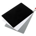 3 in 1 Black White Gray Balance Card / Digital Gray Card with Strap, Works with Any Digital Camera, File Form: RAW and JPEG, Size: 17.5cm x 12cm - 1
