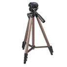 Portable Tripod Stand for Digital Cameras, 4-Section Aluminum Legs with Brace - 1