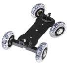 Floor Table Video Slider Track Dolly Car for DSLR Camera(Black) - 2