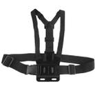 ST-139 Elastic Adjustable Chest Strap Belt (Type B) with J-shaped Bracket & Pouch for GoPro HERO11 Black/HERO10 Black / HERO9 Black / HERO8 Black / HERO7 /6 /5 /5 Session /4 Session /4 /3+ /3 /2 /1, Insta360 ONE R, DJI Osmo Action and Other Action Camera(Black) - 2