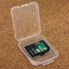 100Pcs Transparent Plastic Storage Card Box for Secure Digital Memory Card / SD Card - 1