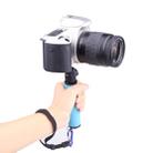 LED Flash Light Holder Sponge Steadicam Handheld Monopod with Gimbal for SLR Camera(Blue) - 8