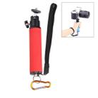 LED Flash Light Holder Sponge Steadicam Handheld Monopod with Gimbal for SLR Camera(Red) - 1