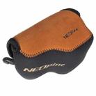 NEOpine Neoprene Soft Case Bag with Hook for Sony A6000 Camera 16-50mm Lens(Brown) - 1