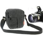 Portable Digital Camera Canvas Bag with Strap, Size: 13.5cm x 9cm x 14cm(Black) - 1