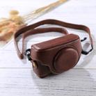 Retro Style PU Leather Camera Case Bag with Strap for Sony RX100 M3 / M4 / M5(Coffee) - 3