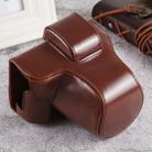 Oil Skin PU Leather Camera Full Body Case Bag with Strap for Olympus EM10 III(Coffee) - 1