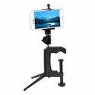 Desktop Fixed Clamp Holder Mount with Tripod Adapter for GoPro Hero11 Black / HERO10 Black /9 Black /8 Black /7 /6 /5 /5 Session /4 Session /4 /3+ /3 /2 /1, DJI Osmo Action and Other Action Cameras, Clamp Size: 1 - 6 cm - 8
