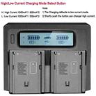 Dual Channel LCD Display Digital Battery Charger with USB Port for Sony BP-U30 / U60 / U90 Battery, Compatible with Sony EX260 / EX280 / FS7 - 3