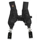 Safe & Fast Quick Double Shoulder Belt Strap for 2 Cameras DSLR (QS-B 1/4(Black) - 1