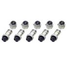 DIY 16mm 3-Pin GX16 Aviation Plug Socket Connector (5 Pcs in One Package, the Price is for 5 Pcs)(Silver) - 1