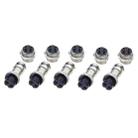 16mm 2-Pin GX16 Aviation Plug Socket Connector (5 Pcs in One Package, the Price is for 5 Pcs)(Silver) - 1