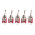 DIY 3-Pin Toggle Switch (5 Pcs in One Package, the Price is for 5 Pcs)(Red) - 1