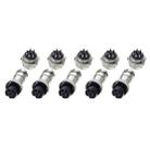 DIY 16mm 8-Pin GX16 Aviation Plug Socket Connector (5 Pcs in One Package, the Price is for 5 Pcs)(Silver) - 1