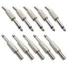JL0056 6.36mm Audio Jack Connector (10 Pcs in One Package, the Price is for 10 Pcs)(Silver) - 1