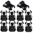 10 PCS ST-06 Basic Strap Mount Surface Buckle for GoPro Hero11 Black / HERO10 Black /9 Black /8 Black /7 /6 /5 /5 Session /4 Session /4 /3+ /3 /2 /1, DJI Osmo Action and Other Action Cameras(Black) - 1