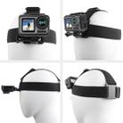 ST-23 Elastic Adjustable Head Strap Mount Belt for GoPro Hero11 Black / HERO10 Black / HERO9 Black / HERO8 Black / HERO7 /6 /5 /5 Session /4 Session /4 /3+ /3 /2 /1, Insta360 ONE R, DJI Osmo Action and Other Action Cameras(Black) - 6