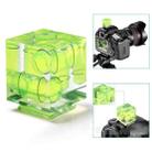 Triple Axis Bubble Spirit Level on Camera Hot Shoe 3D(Green) - 1