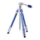 Fotopro S3 4-Section Folding Aluminum Legs Tripod PTZ Stand for SLR / Micro-SLR / Digital Cameras(Blue) - 1