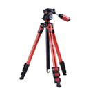 Fotopro S3 4-Section Folding Aluminum Legs Tripod PTZ Stand for SLR / Micro-SLR / Digital Cameras(Orange) - 1