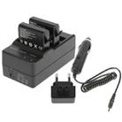 AHDBT-401 Digital Camera Double Battery Charger + Car Charger + Adapter for GoPro HERO4 - 1