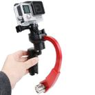 HR255 Special Stabilizer Bow Type Balancer Selfie Stick Monopod Mini Tripod for GoPro HERO11 Black/HERO10 Black /9 Black / HERO8 Black / HERO7 /6 /5 /5 Session /4 Session /4 /3+ /3 /2 /1, Insta360 ONE R, DJI Osmo Action and Other Action Camera(Red) - 1