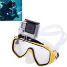 Water Sports Diving Equipment Diving Mask Swimming Glasses with Mount for GoPro Hero11 Black / HERO10 Black / HERO9 Black /HERO8 / HERO7 /6 /5 /5 Session /4 Session /4 /3+ /3 /2 /1, Insta360 ONE R, DJI Osmo Action and Other Action Cameras(Yellow) - 1