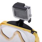 Water Sports Diving Equipment Diving Mask Swimming Glasses with Mount for GoPro Hero11 Black / HERO10 Black / HERO9 Black /HERO8 / HERO7 /6 /5 /5 Session /4 Session /4 /3+ /3 /2 /1, Insta360 ONE R, DJI Osmo Action and Other Action Cameras(Yellow) - 4