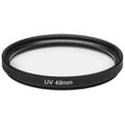 49mm SLR Camera UV Filter(Black) - 1