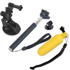 YKD-128 4 in 1 Tripod Mount Adapter + Suction Cup Mount + Floaty Bobber Monopod Set for GoPro Hero11 Black / HERO10 Black / GoPro HERO9 Black / HERO8 Black / HERO7 /6 /5 /5 Session /4 Session /4 /3+ /3 /2 /1, DJI Osmo Action and Other Action Cameras - 1