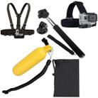 YKD-101 5 in 1 Monopod +  Tripod Adapter + Float Bobber Handheld Stick + Chest Belt + Head Strap + Bag for GoPro Hero11 Black / HERO10 Black / GoPro HERO9 Black / HERO8 Black / HERO7 /6 /5 /5 Session /4 Session /4 /3+ /3 /2 /1, DJI Osmo Action and Other Action Cameras - 1