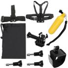 YKD-105 9 in 1 Chest Belt + Wrist Belt + Head Strap + Floating Bobber Monopod + Carry Bag + Screws Set for GoPro Hero11 Black / HERO10 Black / GoPro HERO9 Black / HERO8 Black / HERO7 /6 /5 /5 Session /4 Session /4 /3+ /3 /2 /1, DJI Osmo Action and Other Action Cameras - 1