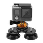 Triangle Direction Suction Cup Mount with Tripod Mount + Handle Screw for GoPro, Insta360, DJI and Other Action Cameras(Gold) - 1