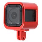 Housing Shell CNC Aluminum Alloy Protective Cage with Insurance Back Cover for GoPro HERO5 Session /HERO4 Session /HERO Session(Red) - 1