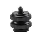 Reinforced Hot Shoe Aluminum Alloy 1/4 inch Screw Adapter with Double Nut for DSLR Cameras, GoPro HERO9 Black /HERO8 Black /7 /6/ 5 /5 Session /4 /3+ /3 /2 /1 - 1