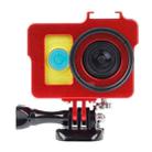 Housing Shell Metal Protective Cage with Basic Mount + Screw + UV Lens Filter for Xiaoyi Sport Camera(Red) - 1