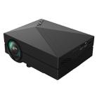 GM60 1000LM 800x480P LED Projector for Home Theater, Support HDMI / VGA / AV-in / SD / USB(Black) - 1