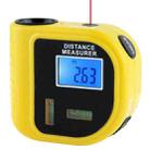 CP-3010 Ultrasonic Distance Measurer with Laser Pointer, Range: 0.5-18m(Yellow) - 1