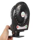 Hadata 4.3 inch Portable USB / Li-ion Battery Powered Rechargeable Fan with Third Wind Gear Adjustment & Clip(Black) - 1