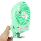 Hadata 4.3 inch Portable USB / Li-ion Battery Powered Rechargeable Fan with Third Wind Gear Adjustment & Clip(Green) - 1