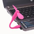 Flexible Mini Portable USB Powered 2-Blade USB Fan(Magenta) - 1