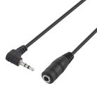 2.5mm Male Elbow to 3.5mm Female Audio Stereo Converter Adapter Cable - 1