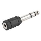 6.35mm Male to 3.5mm Stereo Jack Adaptor Socket Adapter(Black) - 1