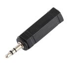 3.5mm Plug to 6.35mm Stereo Jack Adaptor Socket Adapter(Black) - 3