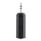 3.5mm Plug to 6.35mm Stereo Jack Adaptor Socket Adapter(Black) - 4
