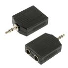 3.5mm Male to 2 Female 6.35mm Audio Adapter(Black) - 2