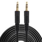 Aux Cable, 3.5mm Male Mini Plug Stereo Audio Cable, Length: 10m (Black + Gold Plated Connector) - 1