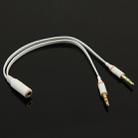 3.5mm female to 3.5mm Male Microphone Jack + 3.5mm Male Earphone Jack Adapter Cable - 4
