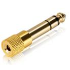 Gold Plated 6.35mm Male to 3.5mm Stereo Jack Adaptor Socket Adapter - 1