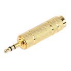 Gold Plated 3.5mm Plug to 6.35mm Stereo Jack Adaptor Socket Adapter - 4